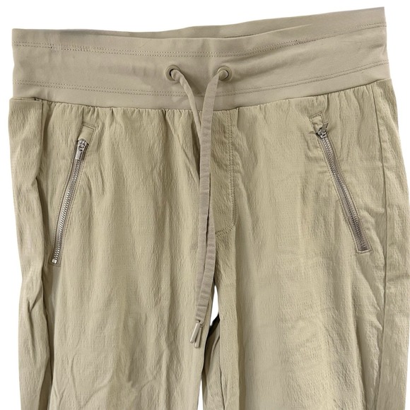 Athleta‎ Trekkie North Jogger Womens 6 Ecru Beige Mid Rise Pants Pockets 405726 - Picture 2 of 6